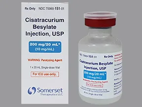 cisatracurium concentrate 10 mg/mL (ICU USE ONLY) intravenous solution