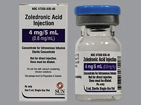 zoledronic acid 4 mg/5 mL intravenous solution