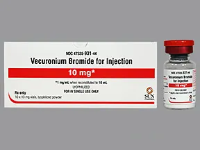 vecuronium bromide 10 mg intravenous solution