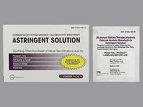 Astringent 952 mg-1,347 mg topical powder in packet