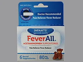 Feverall 80 mg rectal suppository