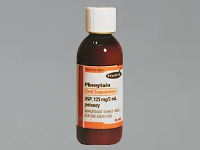 phenytoin 125 mg/5 mL oral suspension