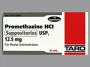 promethazine 12.5 mg rectal suppository