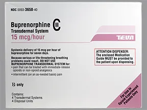 buprenorphine 15 mcg/hour weekly transdermal patch