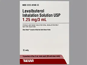 levalbuterol 1.25 mg/3 mL solution for nebulization