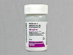 amoxicillin 400 mg/5 mL oral suspension