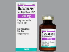 dacarbazine 200 mg intravenous solution