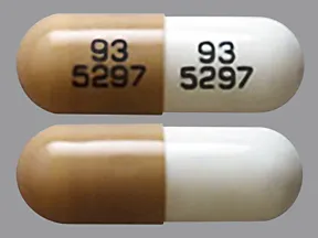 This medicine is a white light brown, oblong, capsule imprinted with 