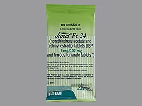 Junel Fe 24 1 mg-20 mcg (24)/75 mg (4) tablet