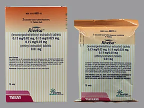 Rivelsa 0.15 mg-20 mcg/0.15 mg-25 mcg tablets,3 month dose pack