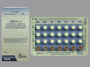 Junel FE 1/20 (28) 1 mg-20 mcg (21)/75 mg (7) tablet