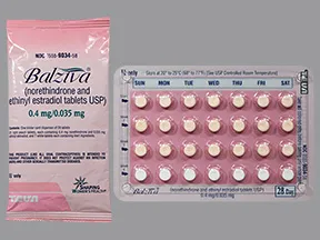 Balziva (28) 0.4 mg-35 mcg tablet