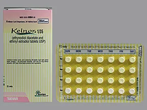Kelnor 1/35 (28) 1 mg-35 mcg tablet