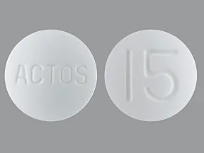 Actos 15 mg tablet