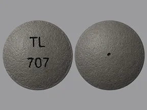This medicine is a gray, round, tablet imprinted with 