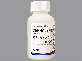 cephalexin 250 mg/5 mL oral suspension