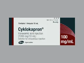 Cyklokapron 1,000 mg/10 mL (100 mg/mL) intravenous solution