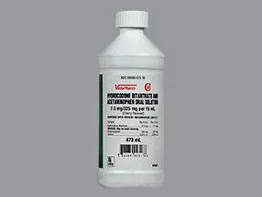 hydrocodone 7.5 mg-acetaminophen 325 mg/15 mL oral solution