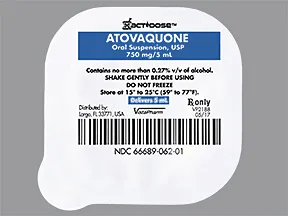 atovaquone 750 mg/5 mL oral suspension