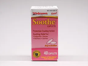 Soothe (bismuth subsalicylate) 262 mg tablet