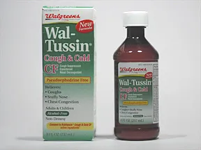 Wal-Tussin Cough and Cold CF 5 mg-10 mg-100 mg/5 mL oral liquid