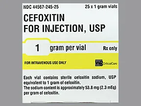 cefoxitin 1 gram intravenous solution