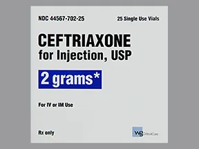 ceftriaxone 2 gram solution for injection
