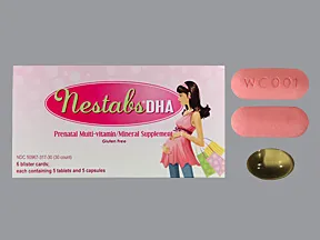 Nestabs DHA 32 mg iron-1,000 mcg-230 mg oral pack