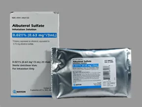 albuterol sulfate 0.63 mg/3 mL solution for nebulization