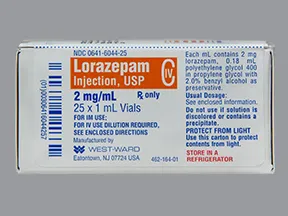 lorazepam 2 mg/mL injection solution