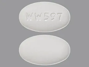 This medicine is a white, oval, tablet imprinted with 