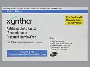 Xyntha 500 (+/-) unit intravenous solution