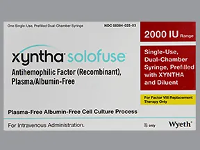 Xyntha Solofuse 2,000 (+/-) unit intravenous syringe