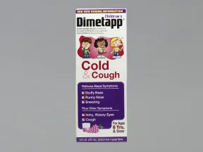Dimetapp DM Cold-Cough (PE) 1 mg-2.5 mg-5 mg/5 mL oral solution