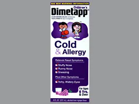 Dimetapp Cold-Allergy (PE) 1 mg-2.5 mg/5 mL oral solution