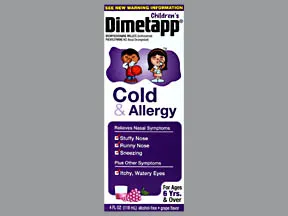 Dimetapp Cold-Allergy (PE) 1 mg-2.5 mg/5 mL oral solution
