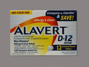 Alavert D-12 Allergy-Sinus 5 mg-120 mg tablet,extended release