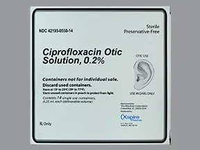 ciprofloxacin 0.2 % ear drops in a dropperette