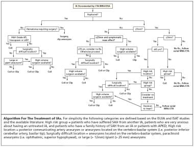 Algorithm for treatment of intracranial aneurysms.