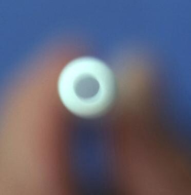 End view of an Aboulker stent showing the central