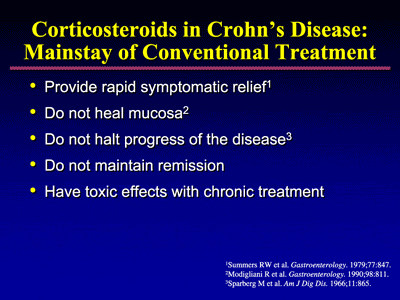 Steroid dependent crohn's disease