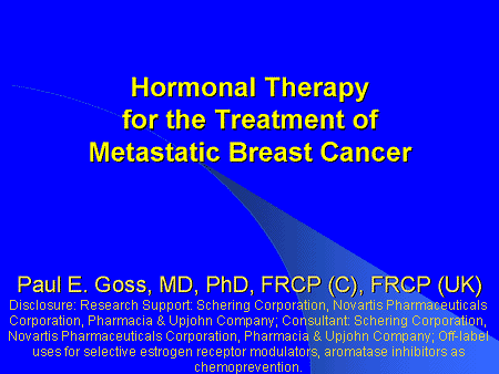 Optimal Therapy For Primary And Metastatic Breast Cancer: Emerging...