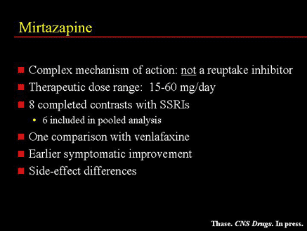 do mirtazapine side effects go away