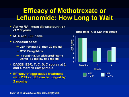 Leflunomide And Methotrexate Combination Therapy