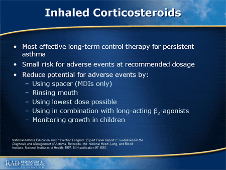 Asthma corticosteroids inhaled