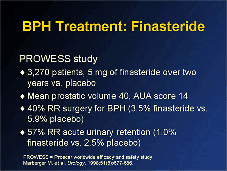 how does finasteride treat bph