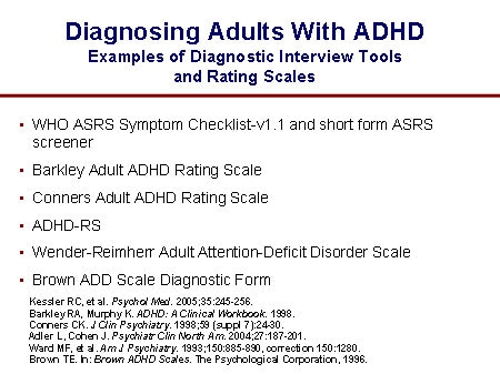 brown attention-deficit disorder scales test for adults