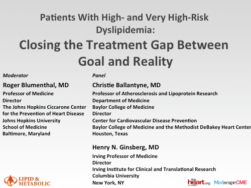 Patients With High- and Very High-Risk Dyslipidemia: Closing the