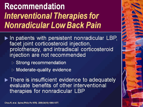 Evidence-Based Evaluation of Patients With Low Back Pain (Transcript)