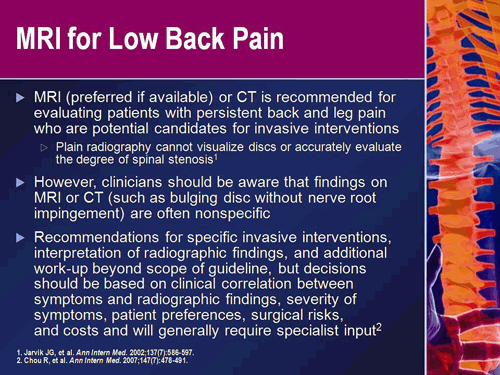 Treatment of Low Back Pain: Pharmacologic and Nonpharmacologic Options ...